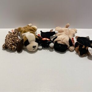Ty Plush Small Dogs &Cats Assortment in Brown, Black, Tan, Cream & Leopard